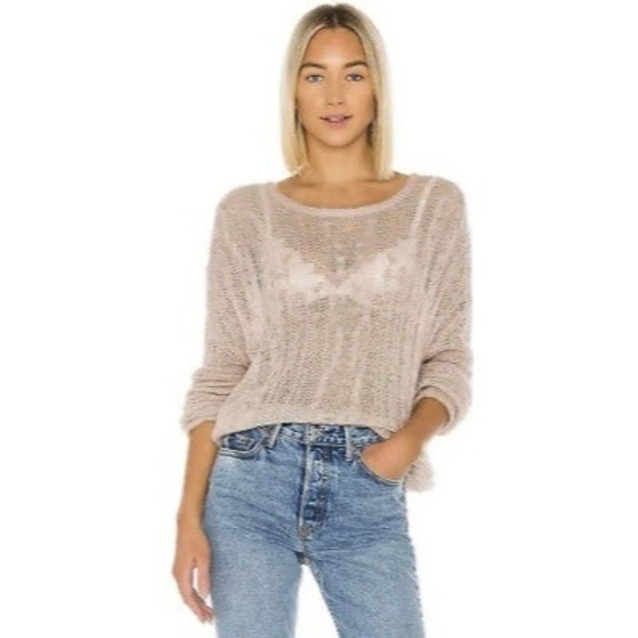 Free People Sweaters - Free People Angel Soft Pullover Seeater  Pink‎ and Tan Jumper Sz XS